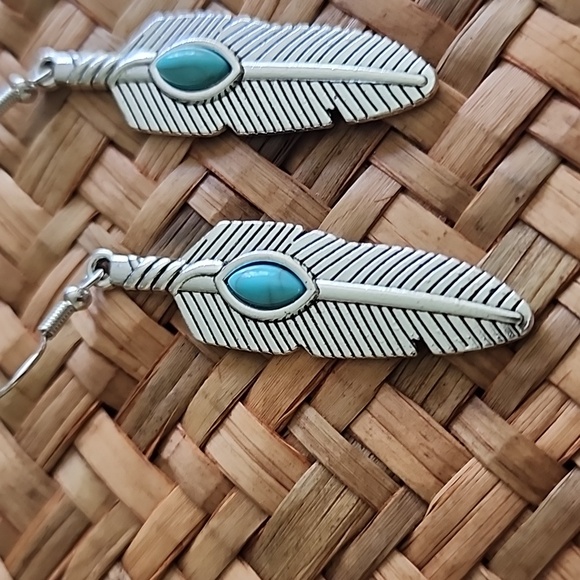 BOHEMIAN Blue Tribal Simulated Turquoise  Spiral Swirl Statement EP - Picture 2 of 3